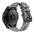 Silicone Camouflage Pattern Watch Band for Garmin Fenix 7/6 - Camouflage Grey