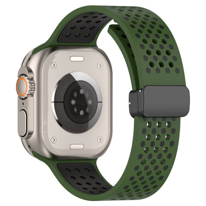 Sejt Silikone Universal Rem passer til Apple Smartwatch - Grøn#serie_11