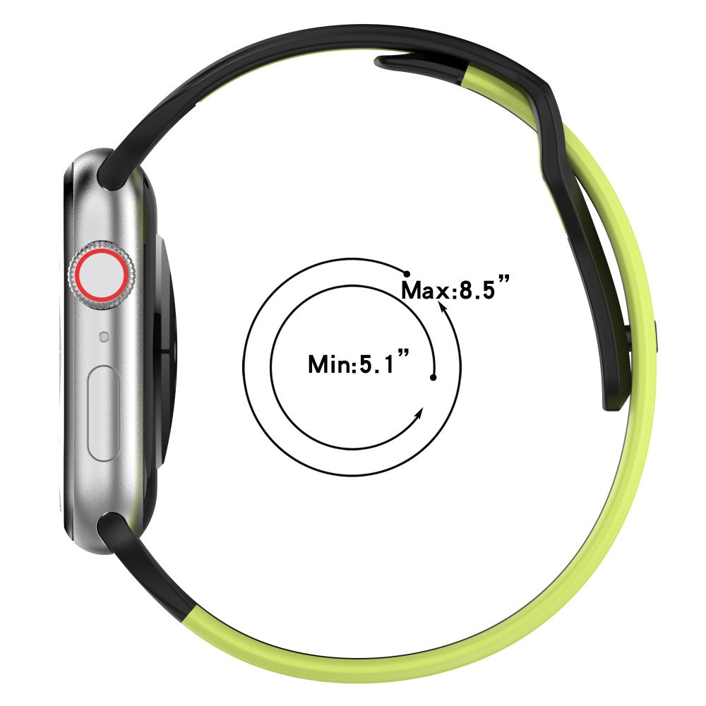 Watch Band Apple Watch Universal 49mm/45mm/44mm/42mm Dual-color Silicone Strap - Cyan / White#serie_10
