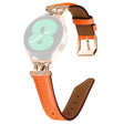 Genuine Cow Leather Band Samsung Galaxy Watch Universal Rhinestone M-shape 20mm Watch Strap with Rose Gold Buckle