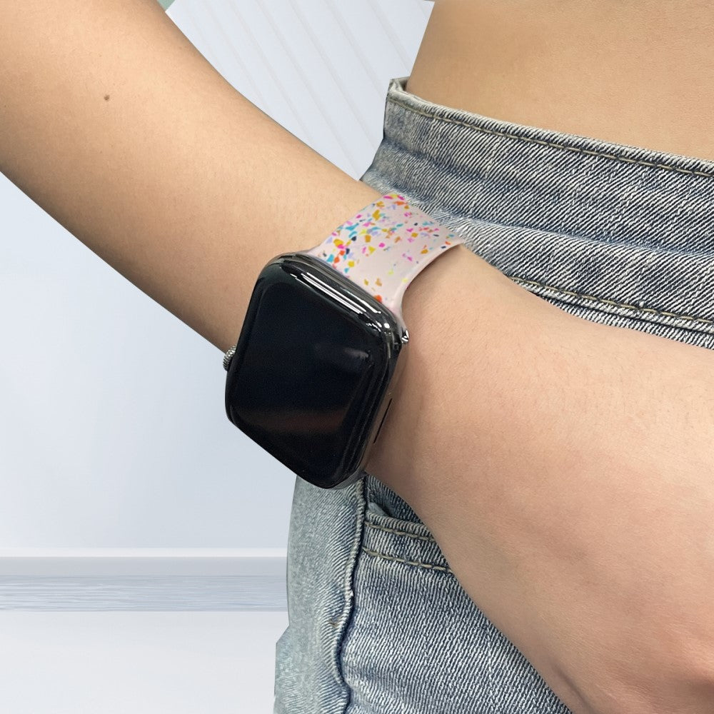 Fortrinligt Silikone Universal Rem passer til Apple Smartwatch - Pink#serie_2