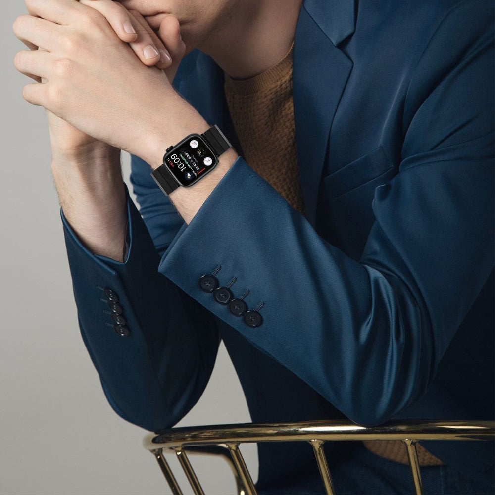 Supercool Metal Universal Rem passer til Apple Smartwatch - Sort#serie_064