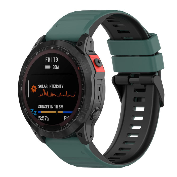 Super Skøn Silikone Universal Rem passer til Garmin Smartwatch - Grøn#serie_3