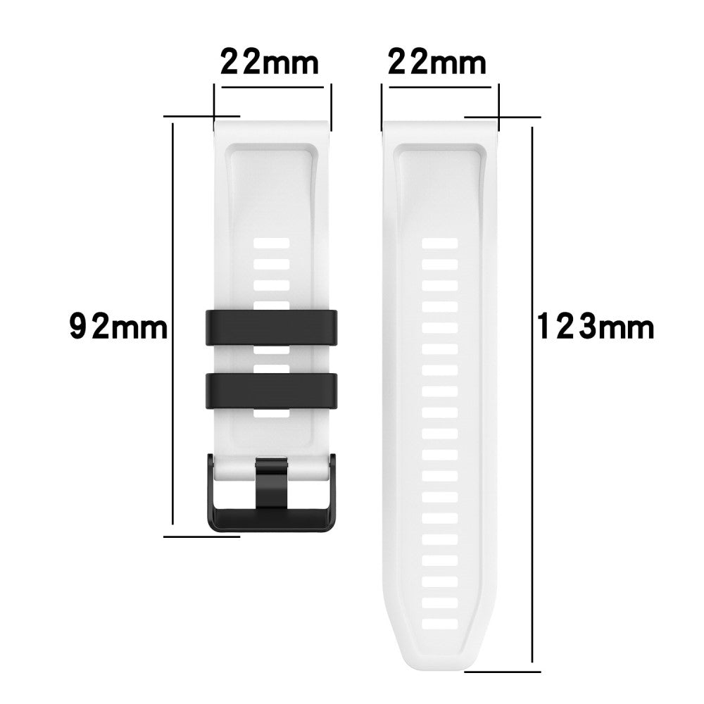 Garmin Fenix 7 Pro Silicone Watch Bands Dual-color Horizontal Stripes Wrist Strap - Red / Black#serie_8