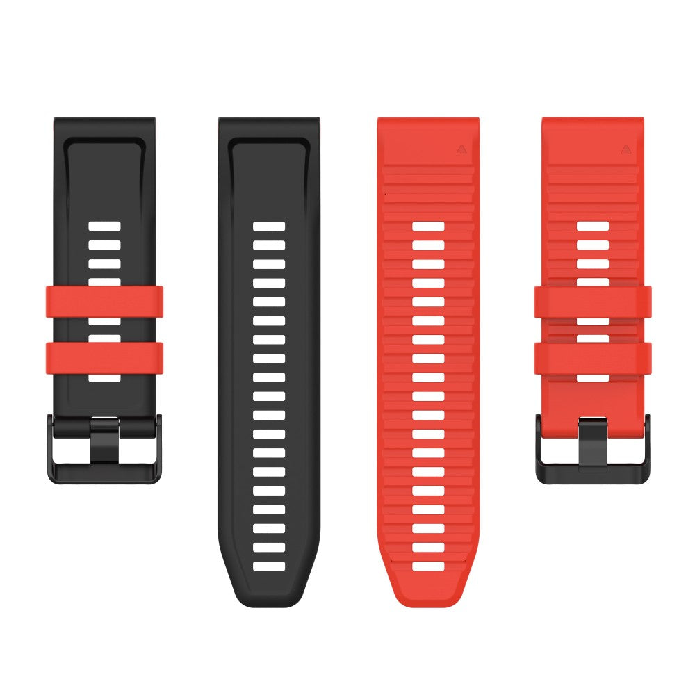 Solid Silikone Universal Rem passer til Garmin Smartwatch - Rød#serie_8