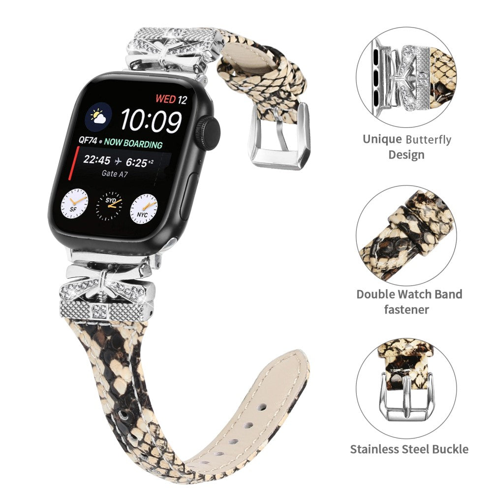 Meget Godt Kunstlæder Universal Rem passer til Apple Smartwatch - Brun#serie_3