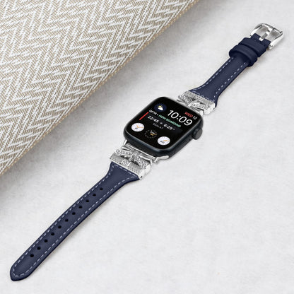 Meget Godt Kunstlæder Universal Rem passer til Apple Smartwatch - Blå#serie_4