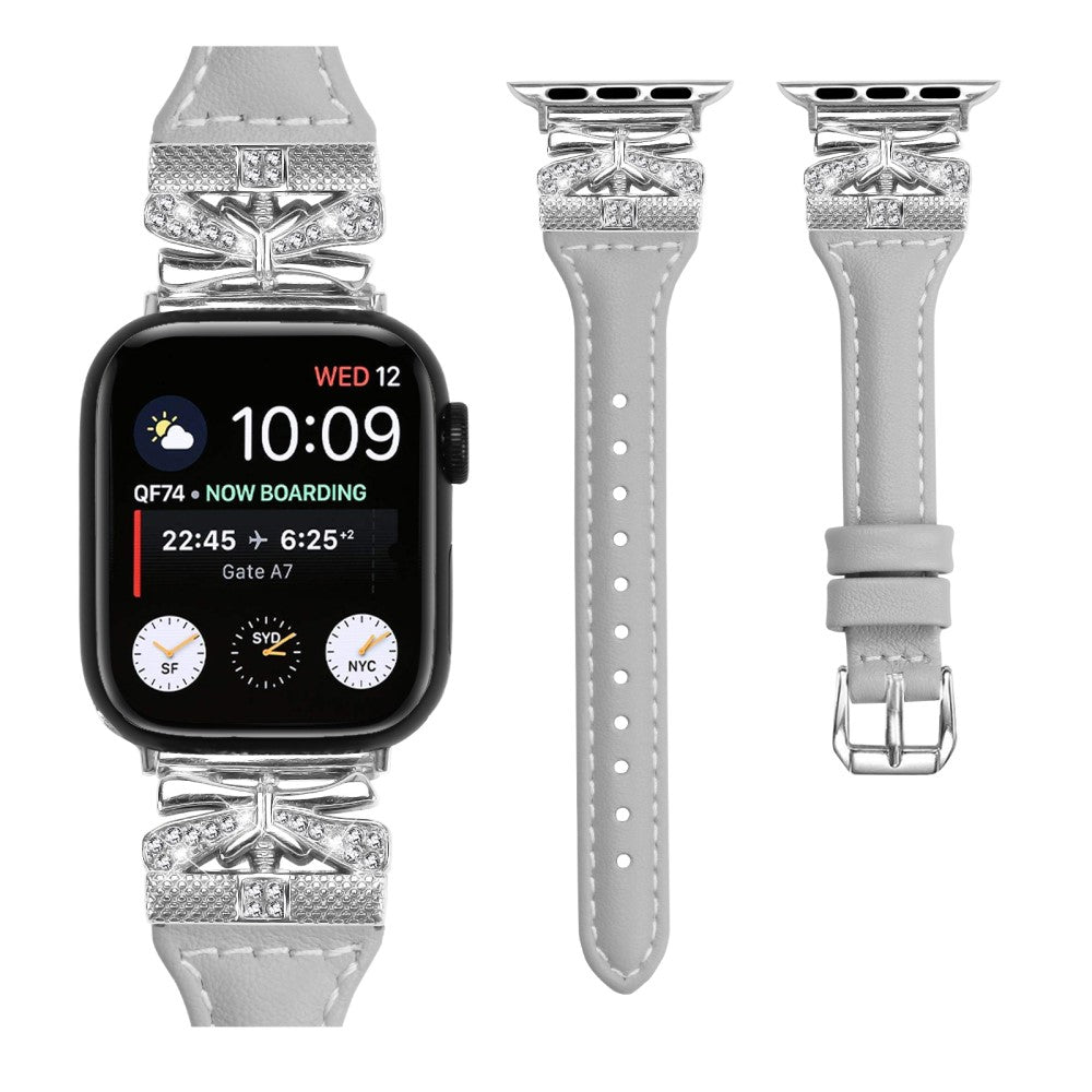 Meget Godt Kunstlæder Universal Rem passer til Apple Smartwatch - Sølv#serie_5