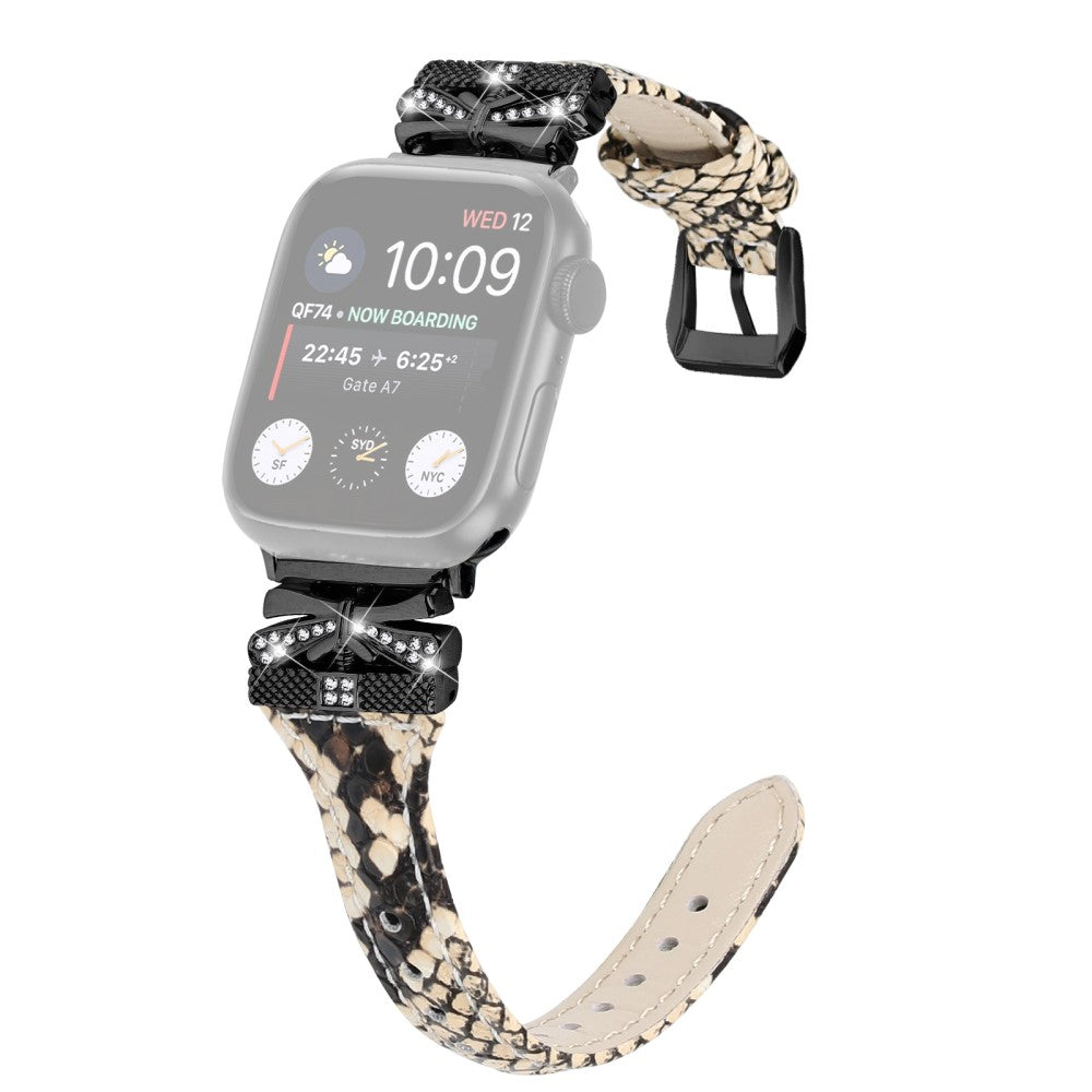 Rigtigt Fint Kunstlæder Universal Rem passer til Apple Smartwatch - Brun#serie_1
