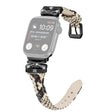 Zwart gespbandje Apple Watch Ultra 2 / Ultra 49mm / Series 9 45mm / 8 7 45mm / 6 5 4 SE (2022) SE (2023) SE 44mm / 3 2 1 42mm - Slangenstructuur