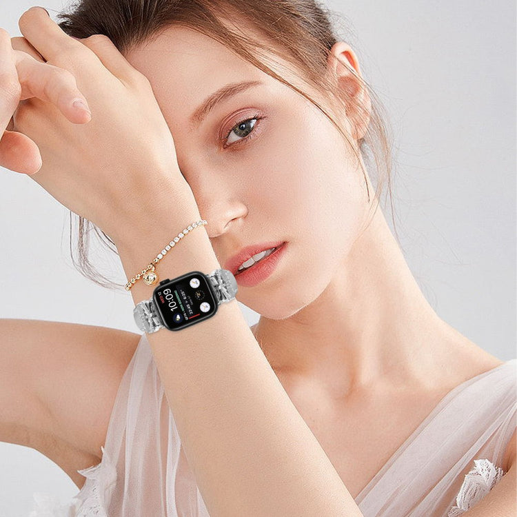 Fint Kunstlæder Universal Rem passer til Apple Smartwatch - Sølv#serie_2