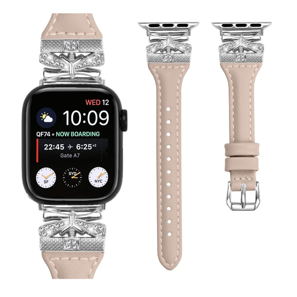 Fint Kunstlæder Universal Rem passer til Apple Smartwatch - Hvid#serie_5