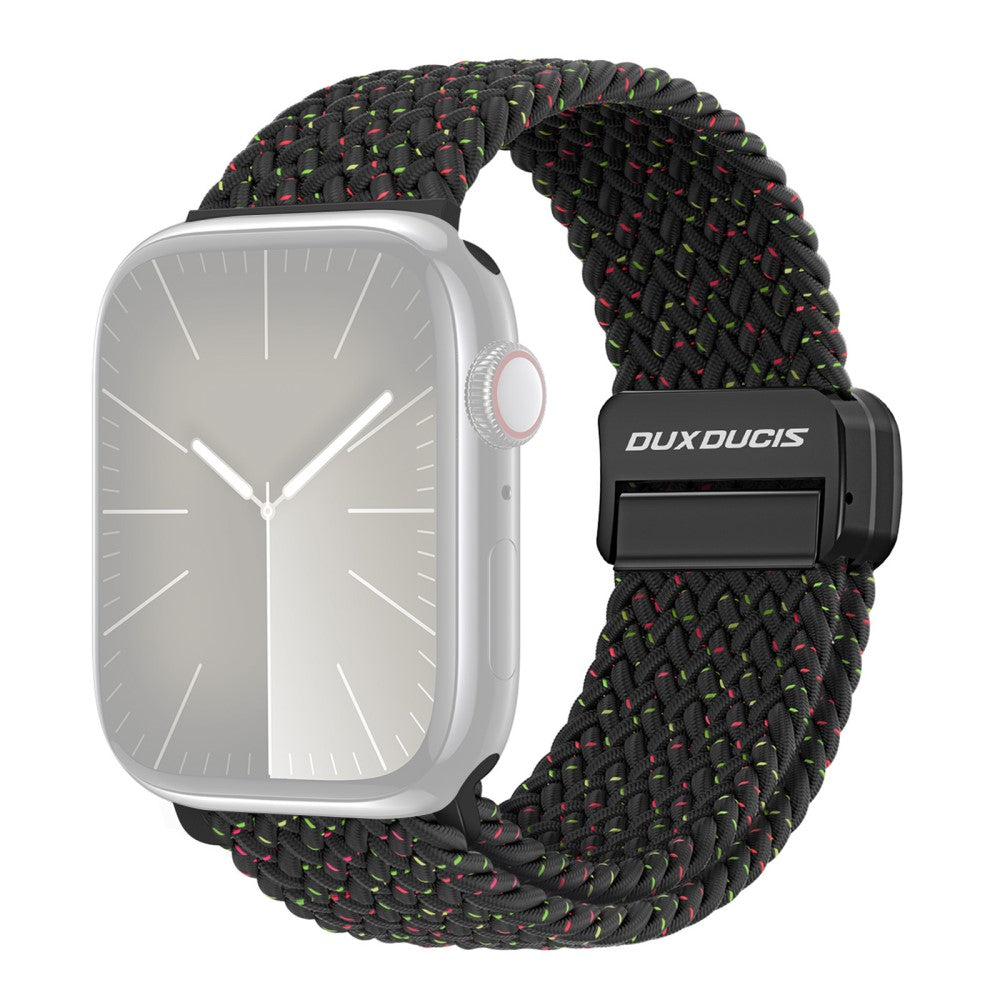 Super Hårdfør Nylon Universal Rem passer til Apple Smartwatch - Sort#serie_1
