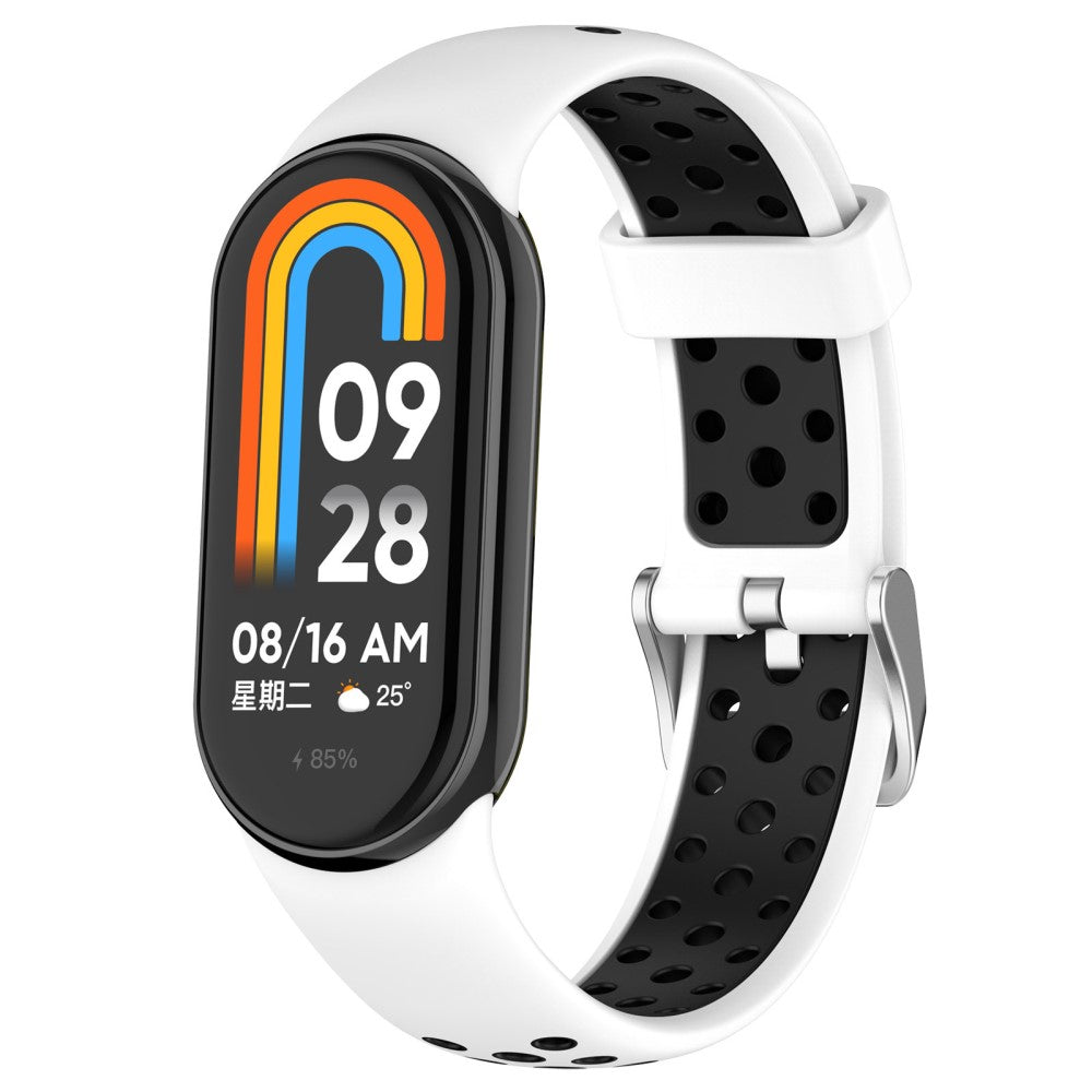 Alle Tiders Silikone Rem passer til Xiaomi Smart Band 8 - Hvid#serie_2