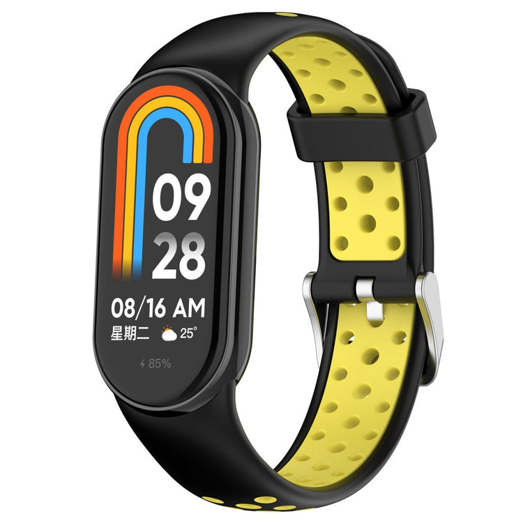 Alle Tiders Silikone Rem passer til Xiaomi Smart Band 8 - Gul#serie_3