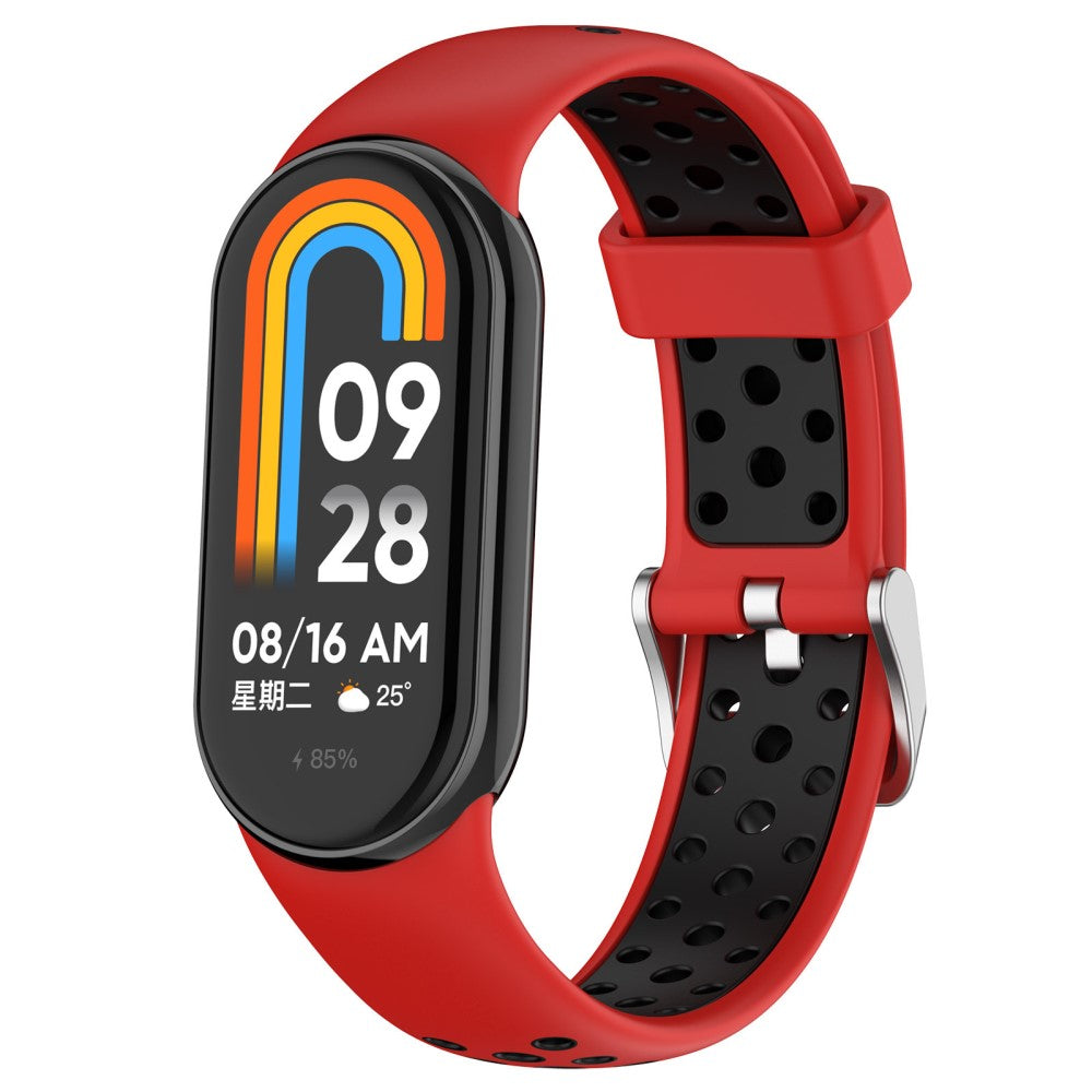 Alle Tiders Silikone Rem passer til Xiaomi Smart Band 8 - Rød#serie_5