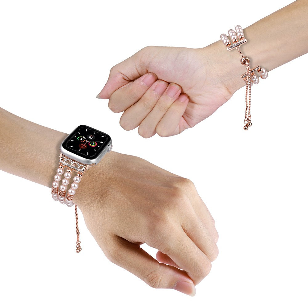 Apple Watch 49mm / 45mm / 44mm / 42mm Beaded Band Watch Strap - Pink#serie_2