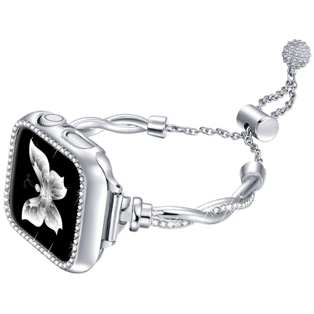 Mega Holdbart Metal Universal Rem passer til Apple Smartwatch - Sølv#serie_5