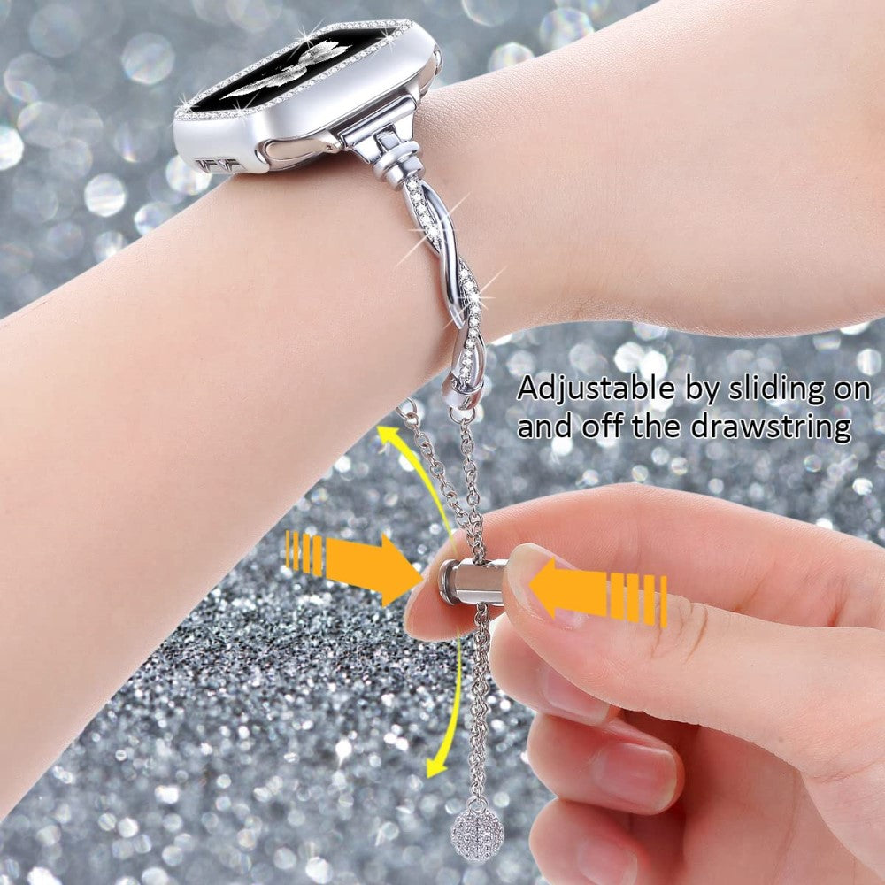 Mega Holdbart Metal Universal Rem passer til Apple Smartwatch - Sølv#serie_5