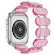 Apple Watch 49mm / 45mm / 44mm / 42mm Elastisch Hars horlogebandje - Transparant Roze
