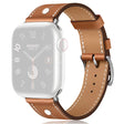 Apple Watch Series 41mm / 40mm / 38mm Rivet Decor Horlogebandje Echt Koe Leren Koordje