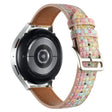 Garmin Active 5 / Samsung Galaxy Watch6 Classic 47mm 43mm Horlogebandje 20mm Gevlochten Vegan Lederen Bandje - Licht Roze