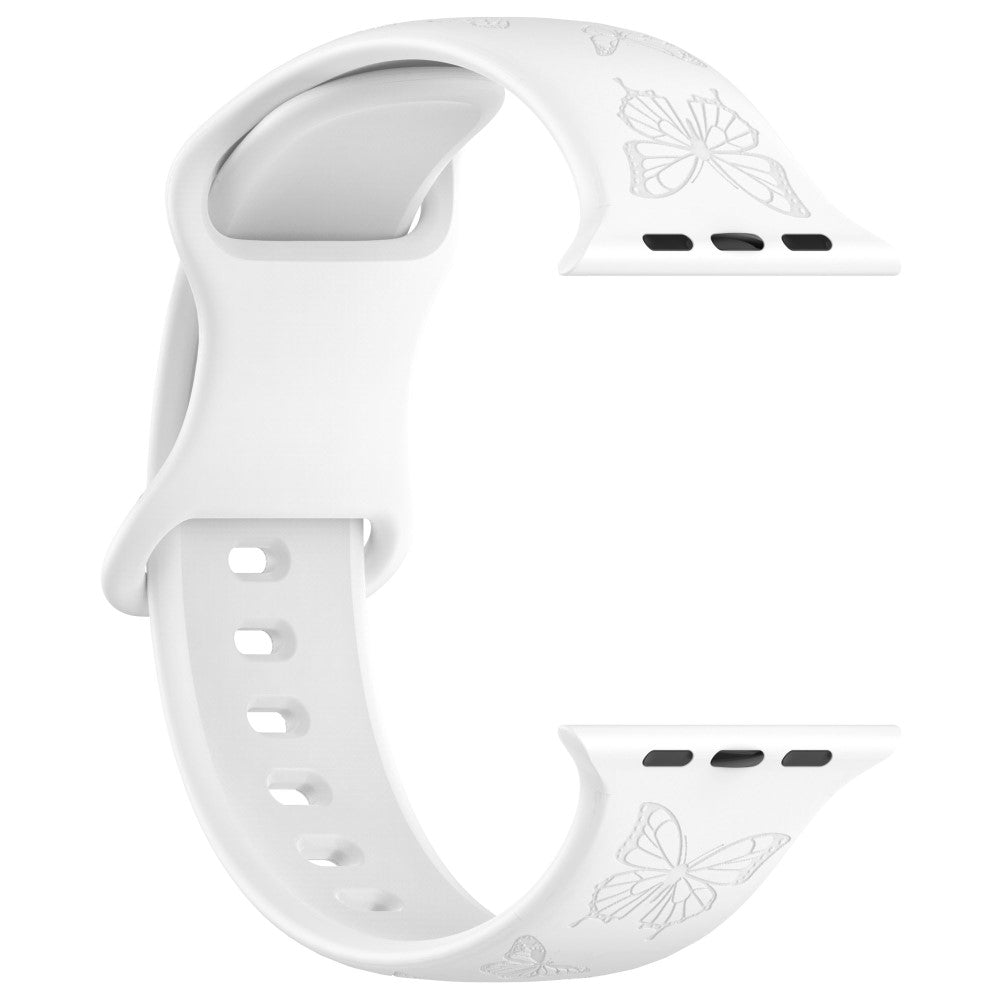 Vildt Godt Silikone Universal Rem passer til Apple Smartwatch - Hvid#serie_3
