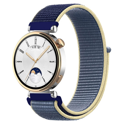Huawei Watch GT 4 41mm / Garmin Venu 3S Watch Band 18mm Nylon Loop Adjustable Wrist Strap - Ice Ocean Blue#serie_14