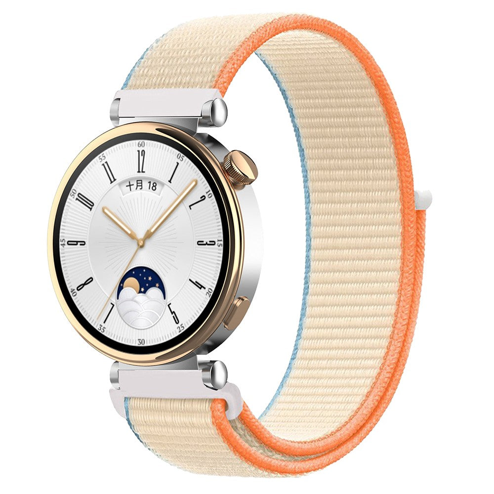 Huawei Watch GT 4 41mm / Garmin Venu 3S Watch Band 18mm Nylon Loop Adjustable Wrist Strap - Beige#serie_15