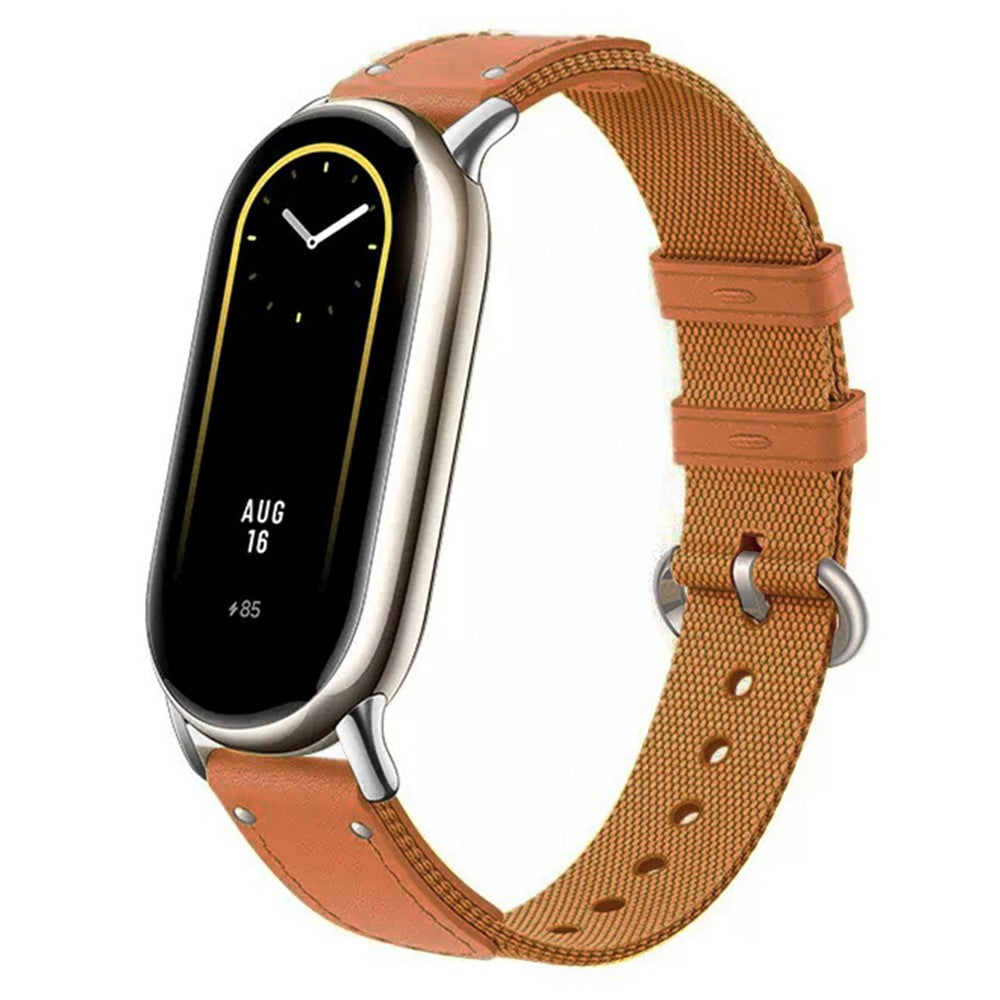 Super Nydelig Nylon Rem passer til Xiaomi Smart Band 8 - Brun#serie_2