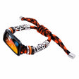 Huawei Band 8 Horloge Band Kralen Decor Gevlochten Touw Verstelbaar Bandje - Zwart Oranje Camo