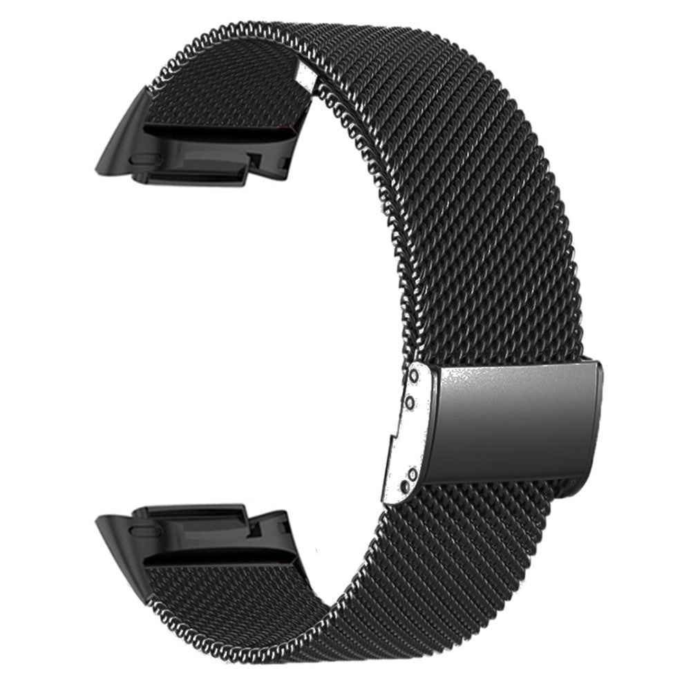 Flot Metal Universal Rem passer til Fitbit Charge 6 / Fitbit Charge 5 - Sort#serie_1