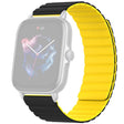 Huami Amazfit GTS 4 / 3 / 2 / 1 / mini siliconen horlogebandje 20mm magnetisch sportbandje - zwart+geel