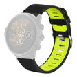 Suunto Spartan Sport Pols HR Baro / Suunto 7 Horlogebanden Dual Color Flexibele Koorden - Zwart+Groen
