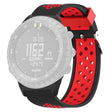 Suunto Core Flexibele Horlogebanden Dual Color Ademend 22mm Sport Koord - Zwart+Rood