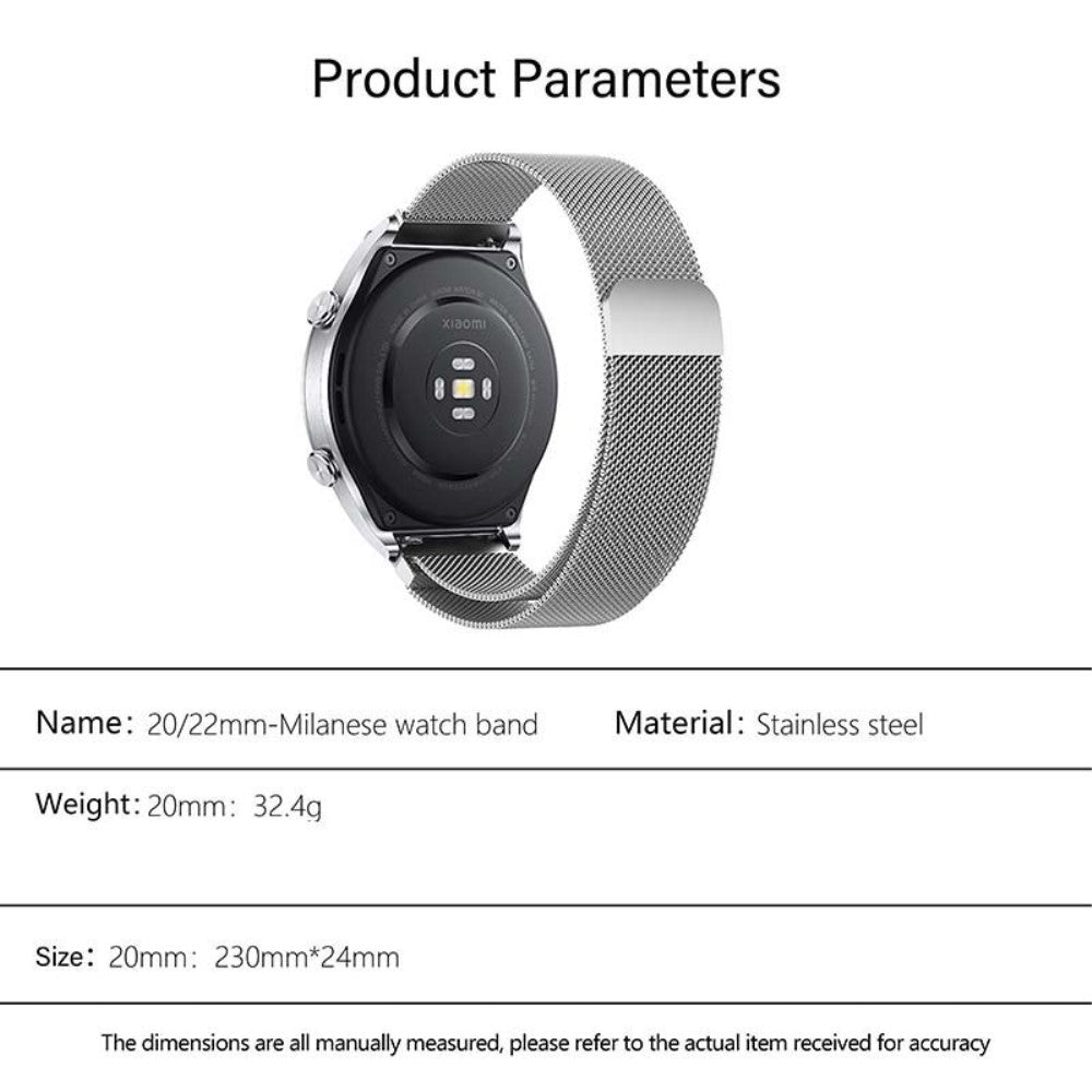 Meget Pænt Metal Universal Rem passer til Smartwatch - Guld#serie_4