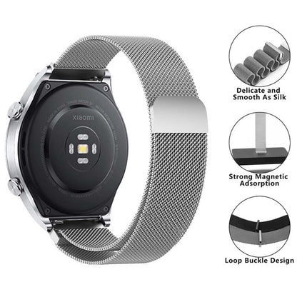 Meget Pænt Metal Universal Rem passer til Smartwatch - Sort#serie_5