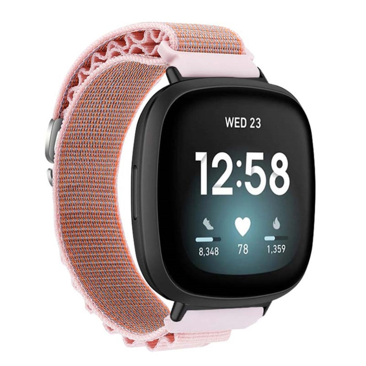 Super Godt Nylon Universal Rem passer til Fitbit Smartwatch - Pink#serie_7