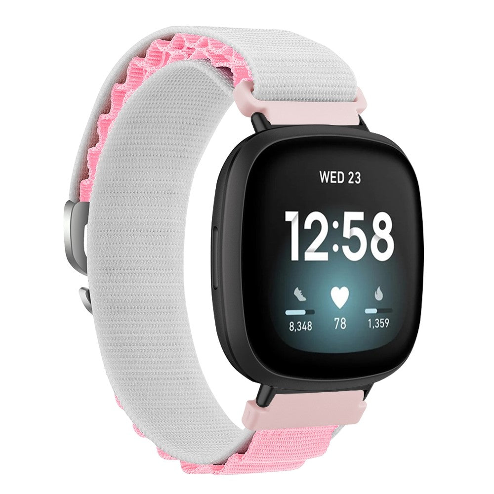 Super Godt Nylon Universal Rem passer til Fitbit Smartwatch - Pink#serie_12