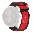 Suunto Spartan Sport Pols HR Baro / Suunto 7 Horlogeband 24mm Flexibel Koord Vervanging met Ademende Gaten - Zwart+Rood