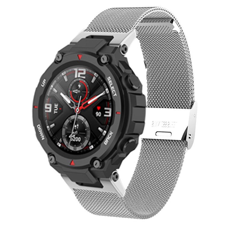 Fed Metal Universal Rem passer til Amazfit T-Rex 1 / Amazfit T-Rex Pro - Sølv#serie_2