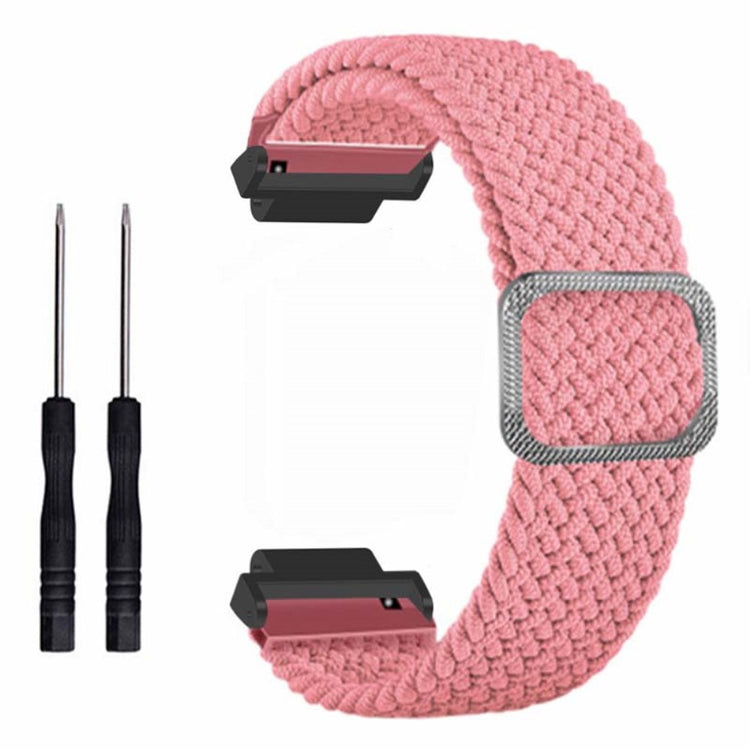 Fed Nylon Universal Rem passer til Garmin Smartwatch - Pink#serie_4