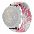 Suunto Spartan Sport Pols HR Baro / Suunto 7 Horlogeband 24mm Gevlochten Nylon Band - Roze+Wit