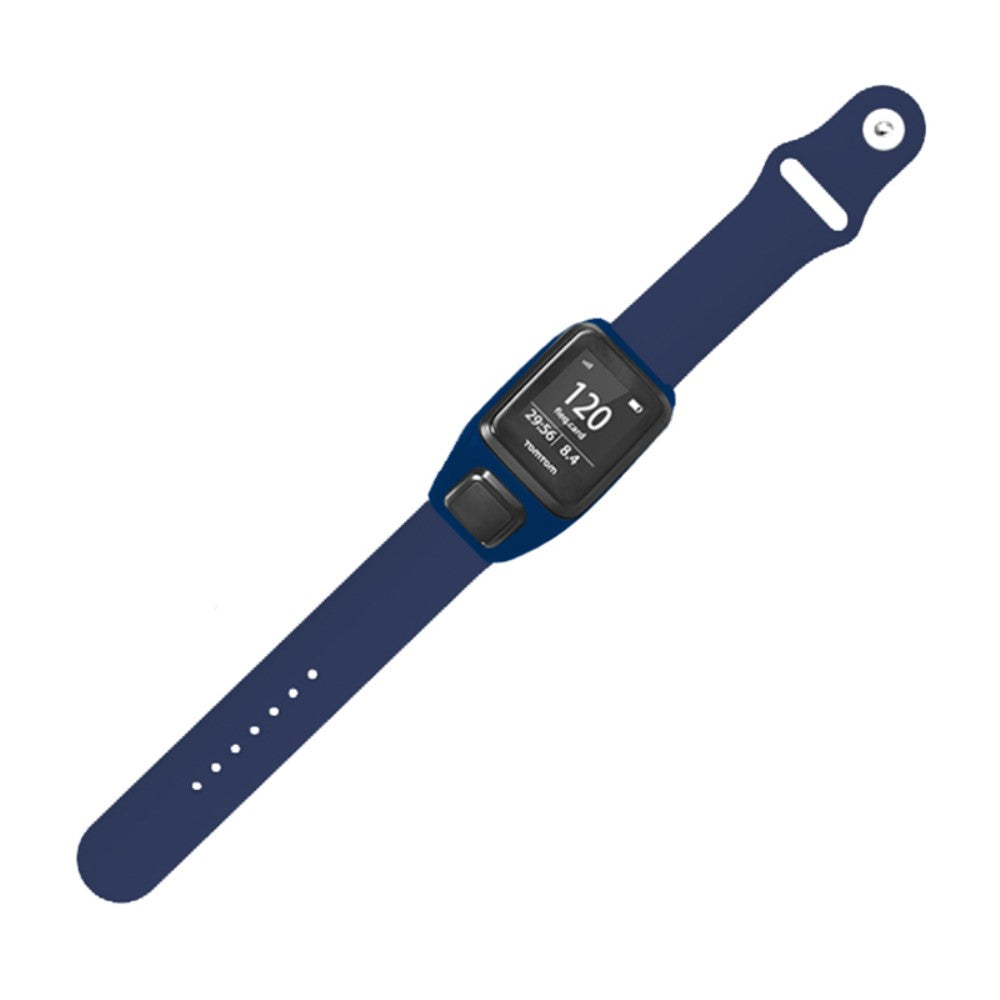TomTom Runner 3 / Adventurer Sport Bands Silicone Watch Strap with Case - Midnight Blue#serie_10