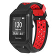 TomTom Runner 3 / Adventurer Flexibele Band Dual Color Ademend Horlogebandje met hoesje - Zwart+Rood