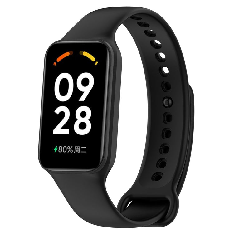 Silikone Universal Rem passer til Xiaomi Redmi Band 2 / Xiaomi Smart Band 8 Active - Sort#serie_1