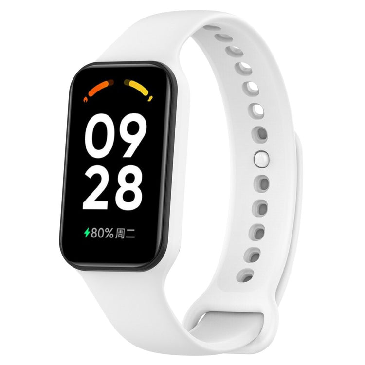 Silikone Universal Rem passer til Xiaomi Redmi Band 2 / Xiaomi Smart Band 8 Active - Hvid#serie_2