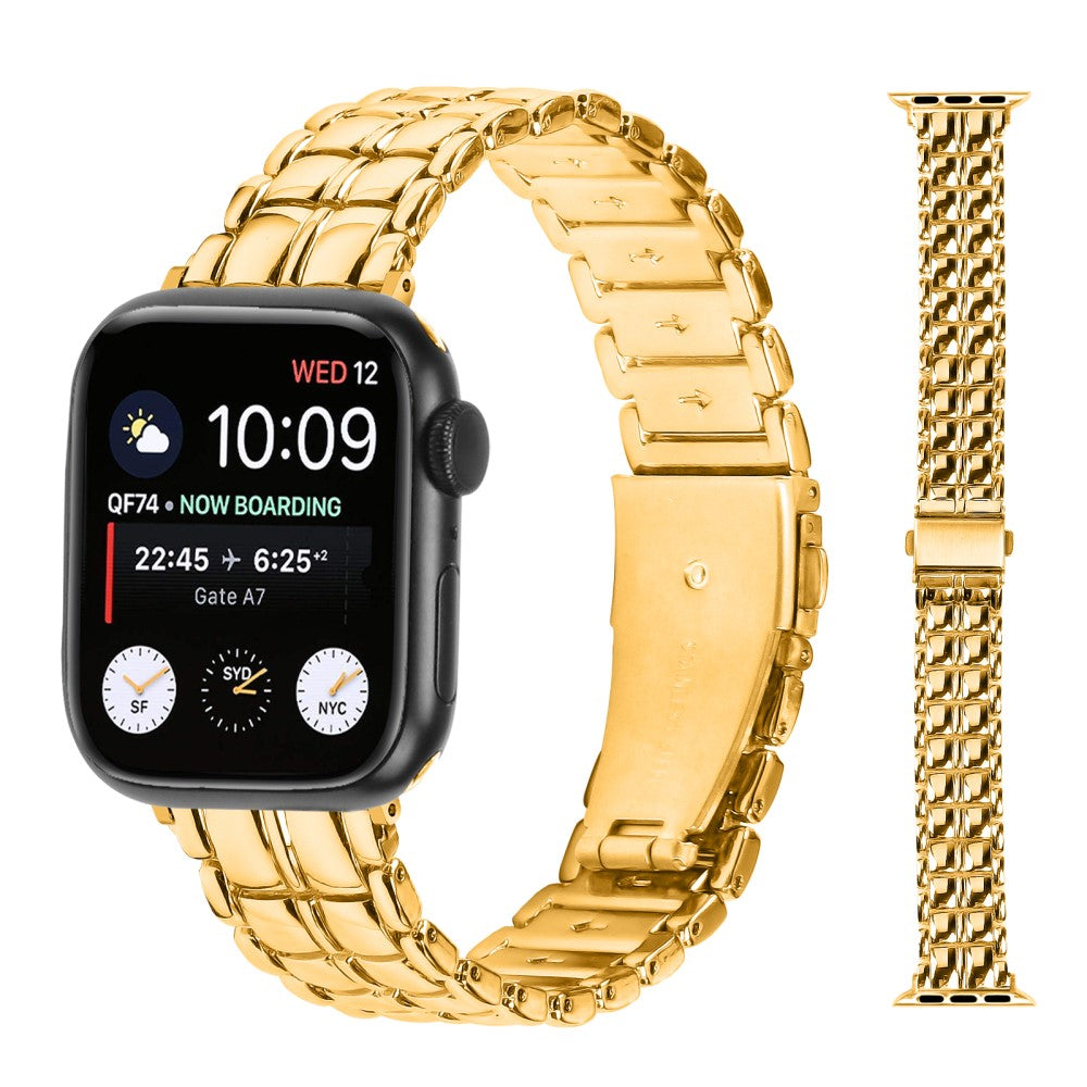 Vildt Hårdfør Metal Universal Rem passer til Apple Smartwatch - Guld#serie_2