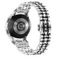 Samsung Galaxy Watch 20 mm vervangingsbandje Roestvrij stalen horlogebandje met connector - Zilver / Zwart