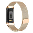 KALEBOL Series Fitbit Charge 4 / 3 Horlogeband Roestvrij Staal Milanese Mesh Band Armband - Retro Goud